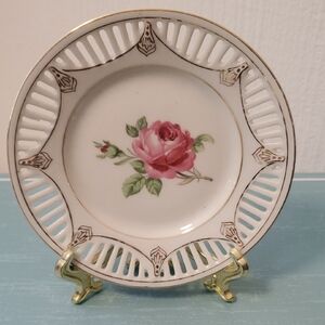 Mini Elegant Rose Design Porcelain Plate